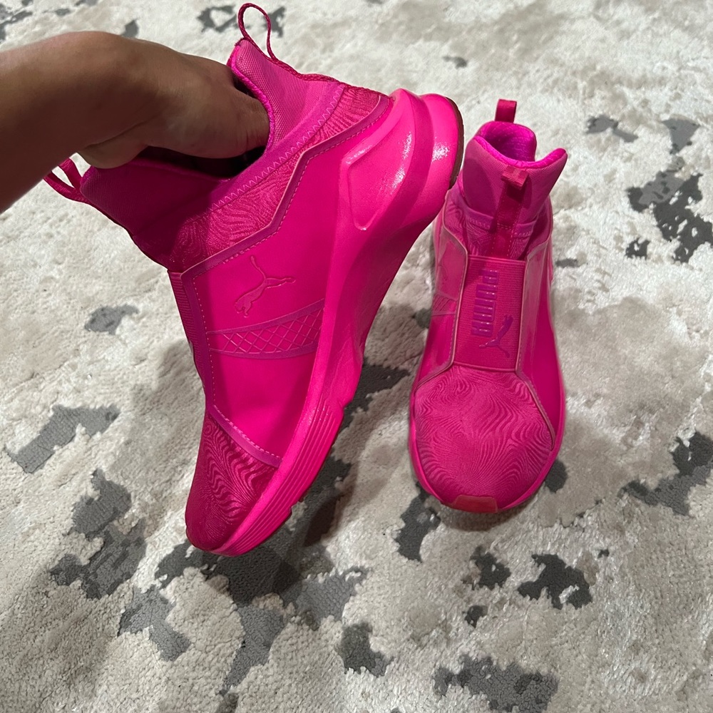 Puma shoes neon pink size 7